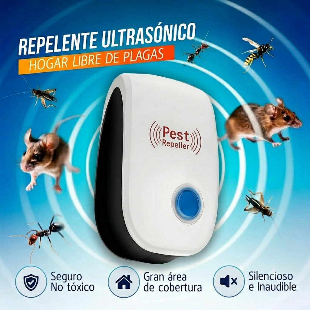 Repelente Ultrasónico de Plagas | Protege tu Hogar Sin Químicos