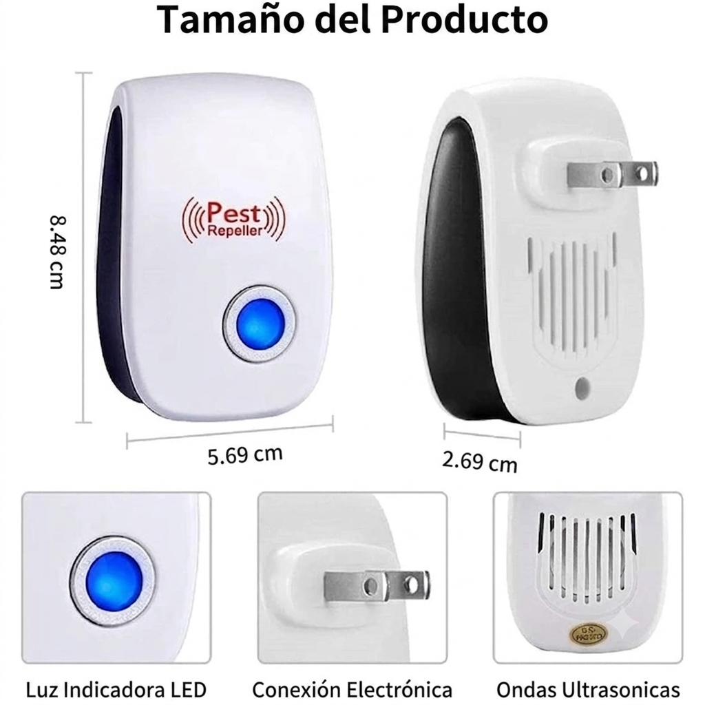 Repelente Ultrasónico de Plagas | Protege tu Hogar Sin Químicos